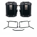 Pair of Atlas aluminium bags 48L+48L  + Subframes for aluminum side panniers Atlas Triumph Bonneville T120