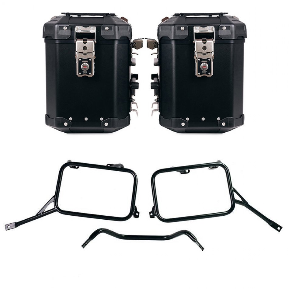 Pair of Atlas aluminium bags 48L+48L  + R80-R100GS frames for Atlas aluminum bags