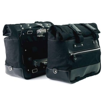 Pair of Cult side bags in Canvas 40L - 50L + Pair of aluminum plates