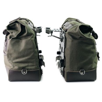 Pair of Cult side bags in Canvas 40L - 50L + Pair of aluminum plates