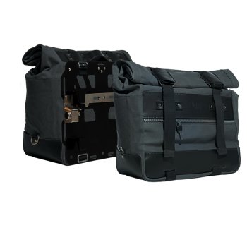 Pair of Cult side bags in Canvas 40L - 50L + Pair of aluminium plates for BMW R1300GS ADV