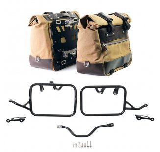 Pair of Cult side bags in Canvas 40L - 50L + Pair of aluminum plates + Subframes BMW R12 G/S