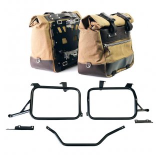 Pair of Cult side bags in Canvas 40L - 50L + Pair of aluminum plates + Subframes Honda CRF1100L Africa Twin & Adventure Sports (2024 until now)