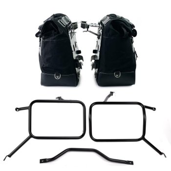 Pair of Cult side bags in Canvas 40L - 50L + Pair of aluminum plates + Frames for Atlas aluminum side panniers Triumph Street Scrambler 900 (2026 until now)