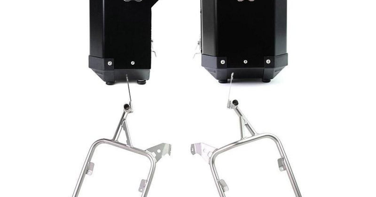 Pair of aluminium Panniers Atlas 40L+34L with Subframes R1200GS LC