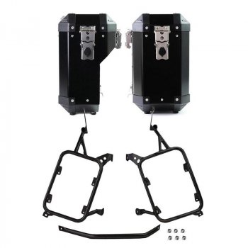 Pair of aluminium Panniers Atlas 40L+34L with Subframes R1200GS LC - R1250GS & ADV