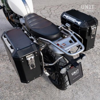 Pair of aluminium Panniers Atlas 47L+41L with Triumph 1200 XC & XE frame