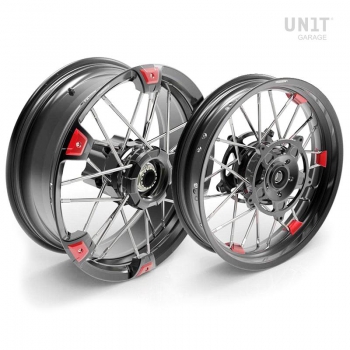 Pair of spoked wheels NineT 24M9 SX tubeless