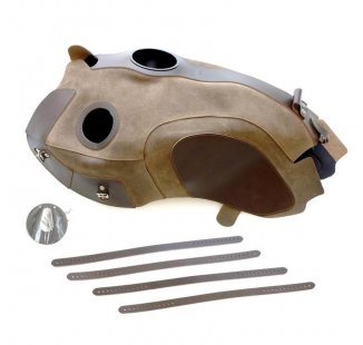 Tank cover in waxed suede