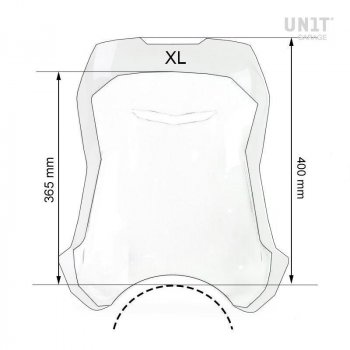 Windshield with GPS support for Triumph 1200 XC-XE