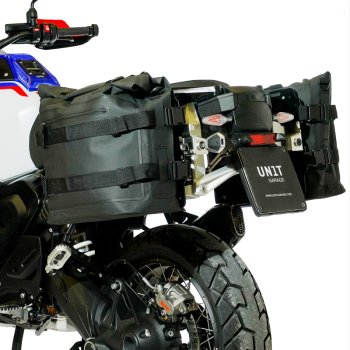 Two Khali side panniers in TPU 35L - 45L + Pair of aluminium plates BMW R1300GS ADV