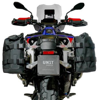 Two Khali side panniers in TPU 35L - 45L + Pair of aluminium plates BMW R1300GS ADV