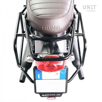 Two Khali side panniers in TPU 35L - 45L + Pair of aluminium plates with Inox Subframe R & GS