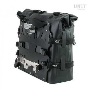 Two Khali side panniers in TPU 35L - 45L + Pair of aluminium plates with Inox Subframe Yamaha