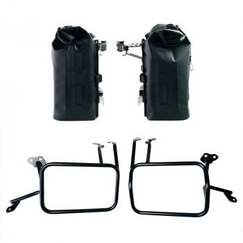 Two Khali side panniers in TPU 35L - 45L + Pair of aluminium plates + Aluminium bag frames Atlas KTM 1290/1390 Super Adventure S-R