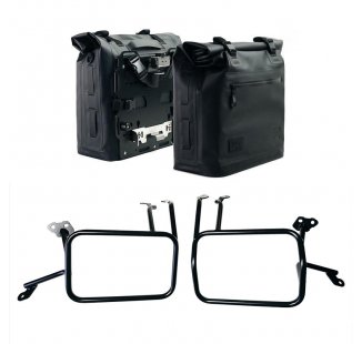 Two Khali side panniers in TPU 35L - 45L + Pair of aluminium plates + Aluminium bag frames Atlas KTM 1290/1390 Super Adventure S-R