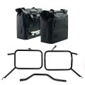 Two Khali side panniers in TPU 35L - 45L + Pair of aluminium plates + Frames for Atlas aluminum side panniers Triumph Street Scrambler 900 (2026 until now)