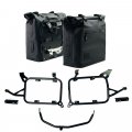 Two Khali side panniers in TPU 35L - 45L + Pair of aluminium plates + Inox Subframe for Aluminium side panniers BMW F900GS ADV