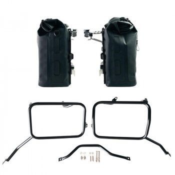 Two Khali side panniers in TPU 35L - 45L + Pair of aluminium plates + Subframes for Triumph Scrambler 1200 X (2025 until now)
