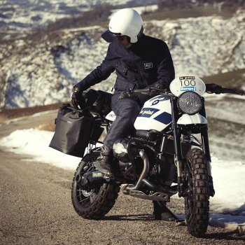 Two Khali side panniers in TPU 35L - 45L with Inox Subframe NineT-Series