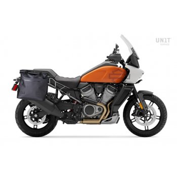 Two Khali side panniers in TPU 35L - 45L with Inox Subframe Pan America 1250