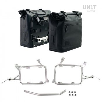 Two Khali side panniers in TPU 35L - 45L with Inox Subframe R1200GS LC - R1250GS & ADV 