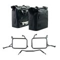 Two Khali side panniers in TPU 35L - 45L + Pair of aluminium plates with Inox Subframe Yamaha