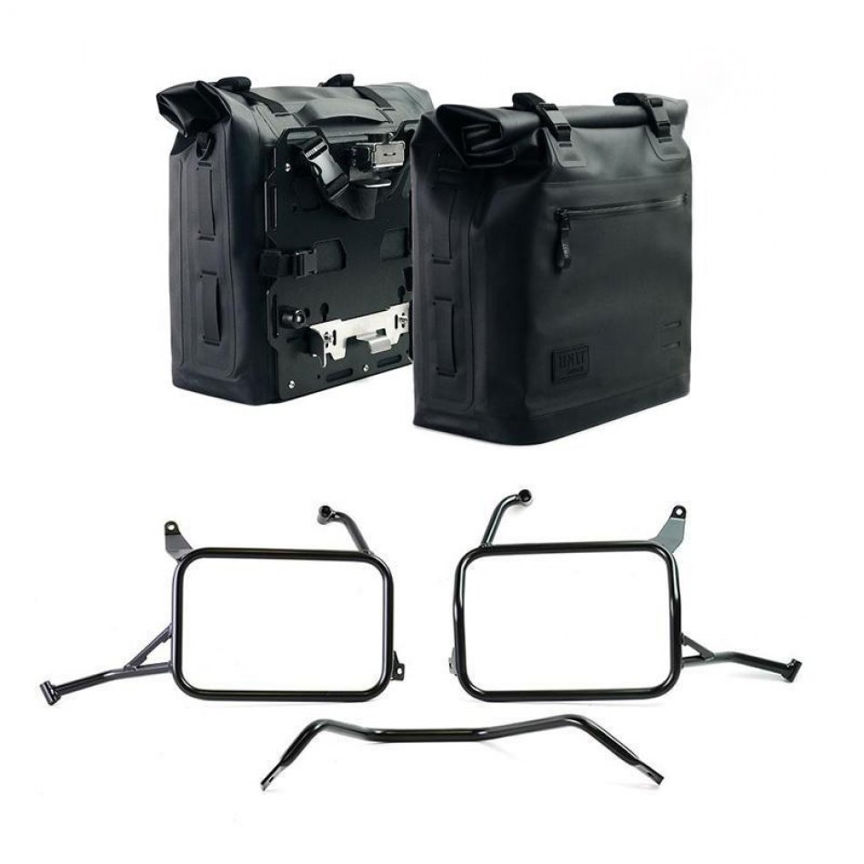 Two Khali side panniers in TPU 35L - 45L with Inox Subframe Yamaha