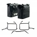 Two Khali side panniers in TPU 35L - 45L + Pair of aluminium plates with Inox Subframe Yamaha