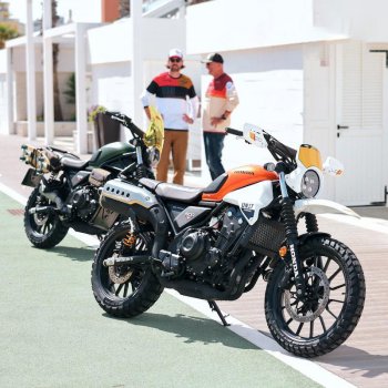 White Honda CL tank side panels