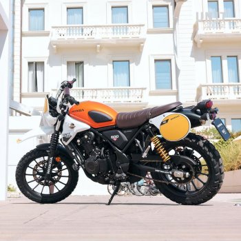 White Honda CL tank side panels