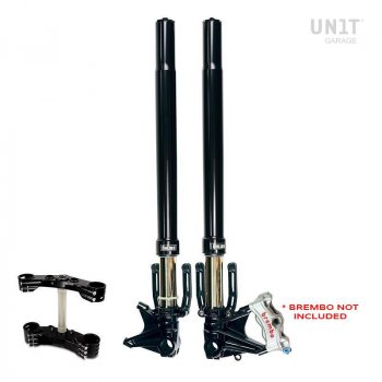 Ohlins fork kit BMW R18 + Unit garage triple clamp with radial fork feet 