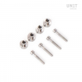 Replacement kit of screws and adapters for frames nineT
