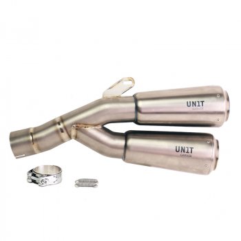 BMW R12 NineT Double Low Pipe Titanium with visible welding