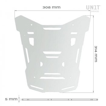 Top case plate for luggage rack BMW R1300GS