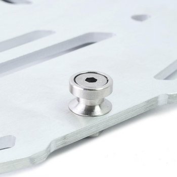 Atlas Silver top case plate for original BMW R1300GS luggage rack 