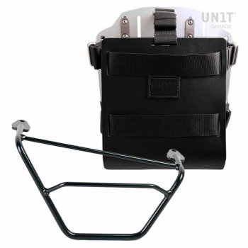 Carrying system in aluminum with adjustable leather front, Quick Release System and right frame
