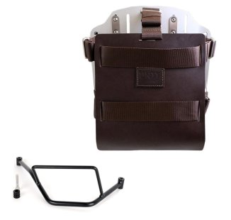 Carrying system in aluminum with adjustable leather front and Quick Release System + Right Frame BMW F450GS