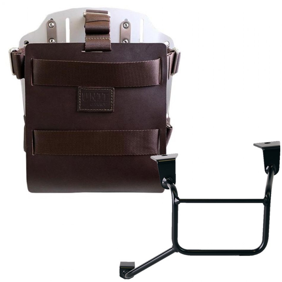 Carrying system in aluminum with adjustable leather front and Quick Release System + Left Frame Honda CRF1100L Africa Twin & Adventure Sports (2024 until now)