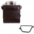 Carrying system in aluminum with adjustable leather front and Quick Release System + Left Frame Honda GB350S
