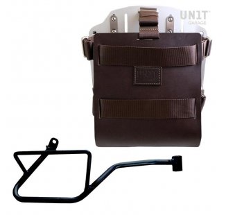 Carrying system in aluminum with adjustable leather front and Quick Release System + Right Frame Moto Guzzi V7 EURO5 PLUS (2025 until now)