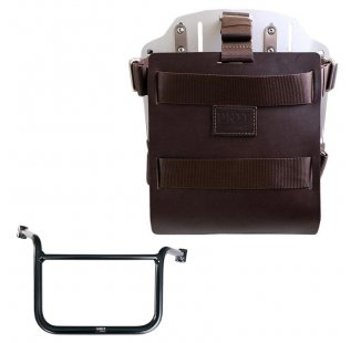 Carrying system in aluminum with adjustable leather front and Quick Release System + Right subrame Moto Guzzi V85TT (2024 until now)