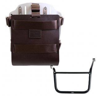 Carrying system in aluminum with adjustable leather front and Quick Release System + Left subframe Guzzi V85TT (2024 until now)