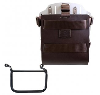 Carrying system in aluminum with adjustable leather front and Quick Release System + Right Frame Royal Enfield Himalayan 450 (2024 until now)