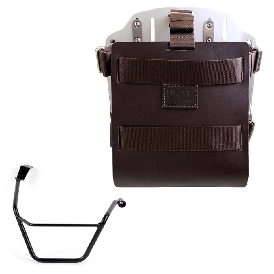 Carrying system in aluminum with adjustable leather front and Quick Release System + Right Subframe Triumph Street Scrambler 900 (2026 until now)