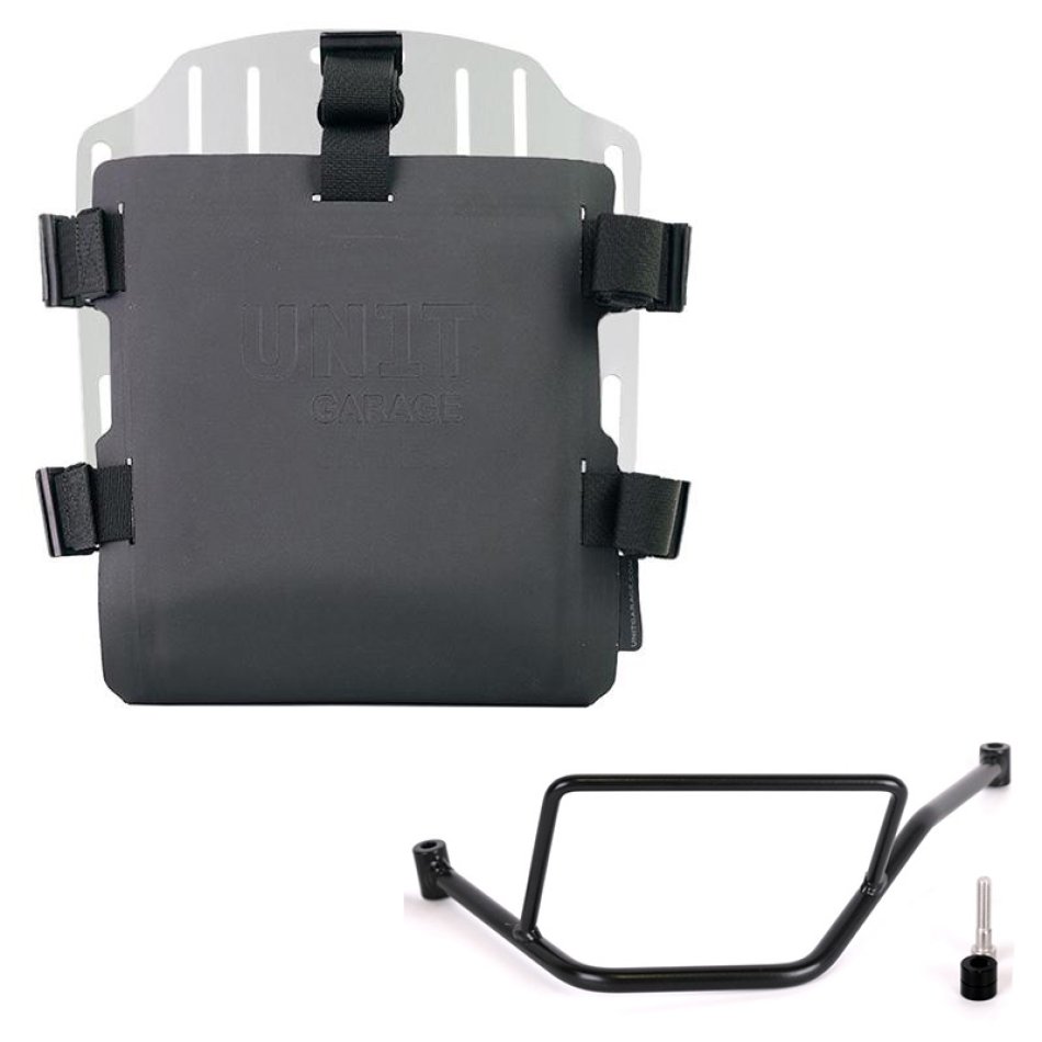 Carrying system in aluminum with adjustable Hypalon front and Quick Release System + Left Frame BMW F450GS