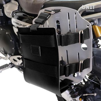 Carrying system in aluminum with adjustable leather front, Quick Release System and frame