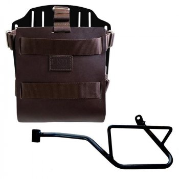 Carrying system in aluminum with adjustable leather front, Quick Release System and frame
