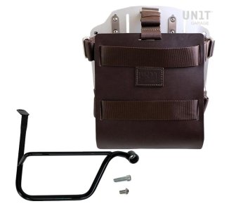 Carrying system in aluminum with adjustable leather front, Quick Release System and frame