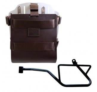 Carrying system in aluminum with adjustable leather front, Quick Release System and frame